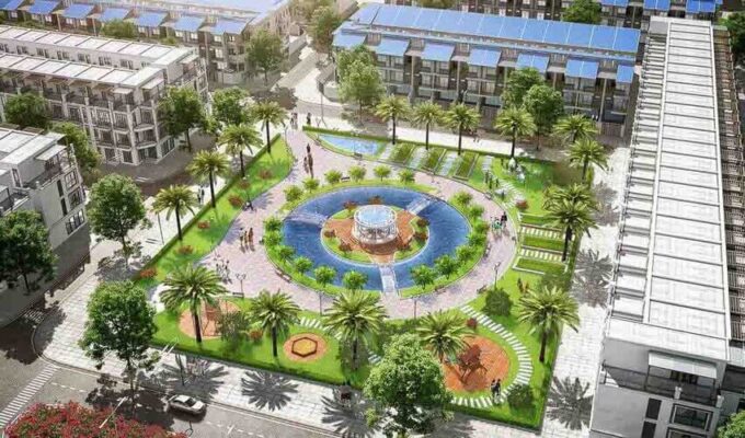 Hồ điều hòa rộng lớn là tiện ích dự án The Diamond Park được chủ đầu tư chú trọng 