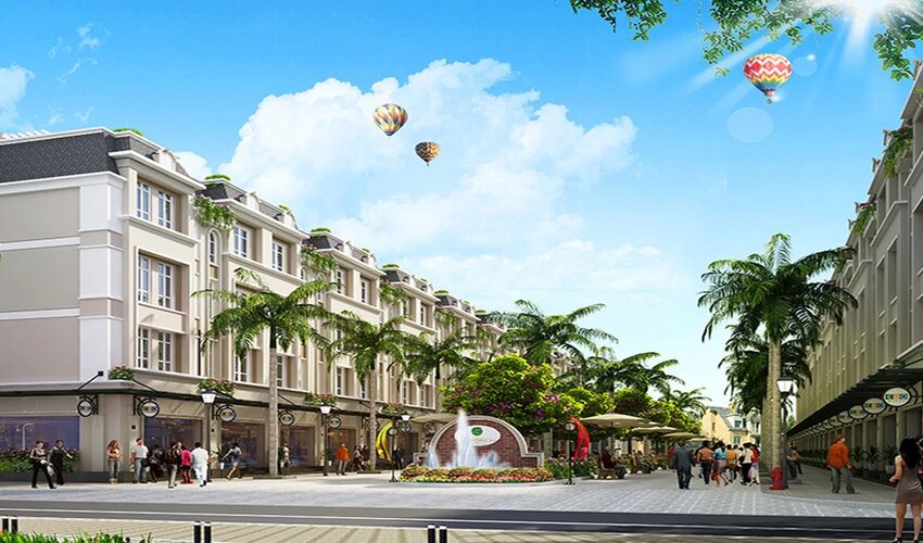 Shophouse nằm tại mặt đường trung tâm của dự Án Hana Garden City