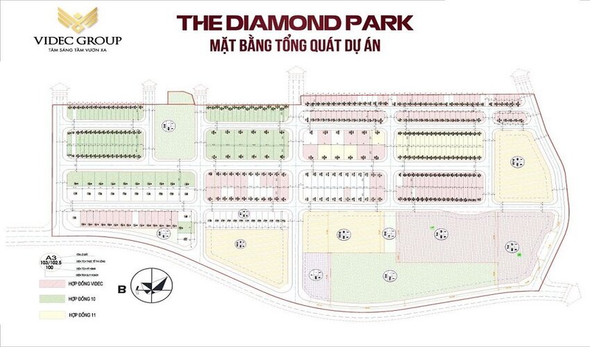 Mặt bằng thiết kế của Dự án The Diamond Park Mê Linh, Hà Nội